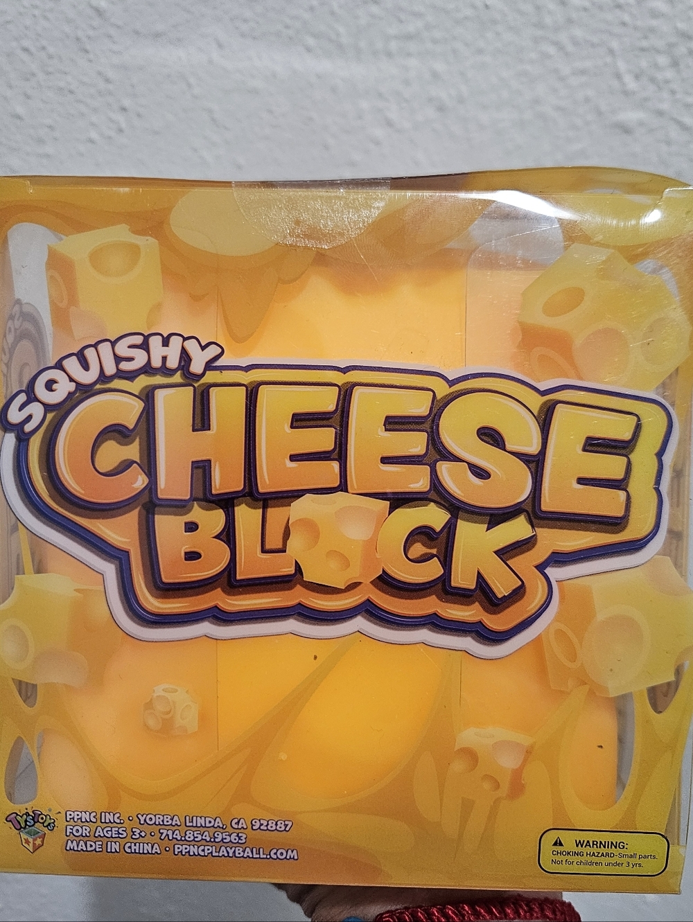 Squishy Cheese Block Sensory Toy - Yellow